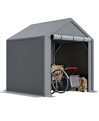 Clihome 6x6 Feet All-Season Storage Tent Quick-Install Waterproof and Uv-Resistant Outdoor Shed