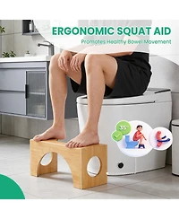homfan Adjustable Footrest Bench, 9 Inch Ergonomic Step Stool with 2 Heights for Living Room or Bedroom