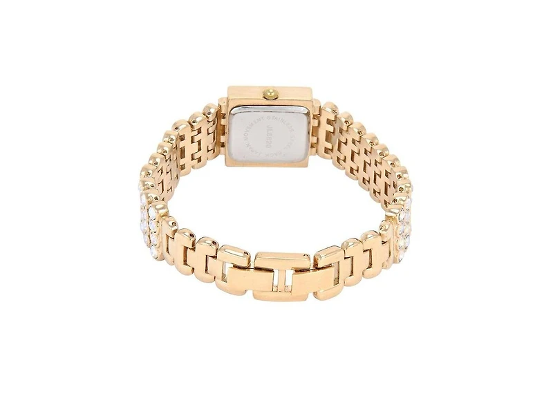 Peugeot Women's 14K Gold-Plated Jeweled Watch with Four Strands of Genuine Swarovski Crystals