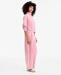 And Now This Petite French Terry Barrel-Leg Pants, Macy's Exclusive