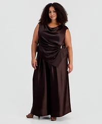 Muse Plus Pleated Wide-Leg Pants