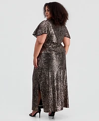 Muse Plus Sequinned Maxi Skirt