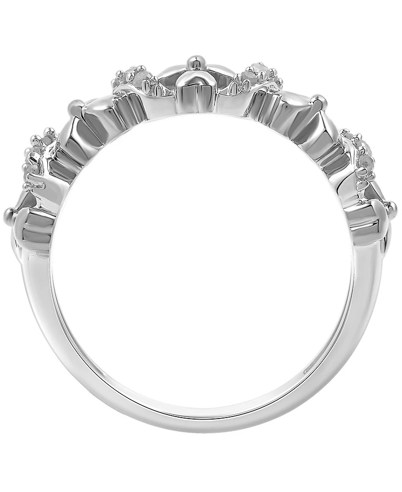 Diamond Flower Ring (1/10 ct. t.w.) Sterling Silver