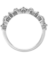 Diamond Flower Ring (1/10 ct. t.w.) Sterling Silver