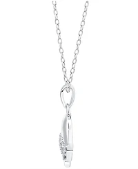 Diamond Football Helmet 18" Pendant Necklace (1/10 ct. t.w.) in Sterling Silver