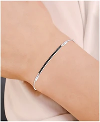 Black Diamond Bar Bolo Bracelet (1/6 ct. t.w.) in Sterling Silver