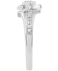 Diamond Flower Ring (1/10 ct. t.w.) Sterling Silver