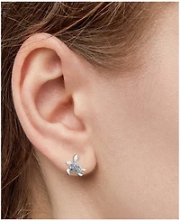 Diamond Turtle Stud Earrings (1/10 ct. t.w.) in Sterling Silver