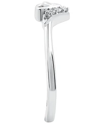 Diamond Interlocked Heart Ring (1/10 ct. t.w.) Sterling Silver