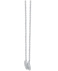 Diamond Double Infinity Pendant Necklace in Sterling Silver (1/10 ct. t.w.)
