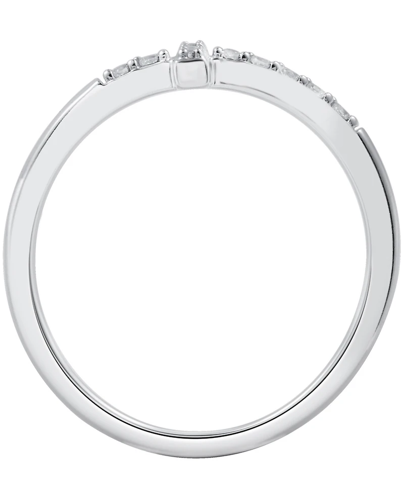 Diamond Cross Ring Sterling Silver (1/10 ct. t.w.)