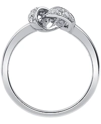 Diamond Love Knot Ring Sterling Silver (1/10 ct. t.w.)
