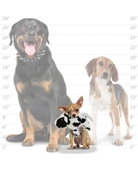 Mighty Jr Farm Cow, Durable Plush Squeaky Dog Toy