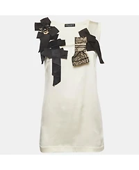 Pre-Owned Dolce & Gabbana Women's Satin And Cotton Knit Tank Top