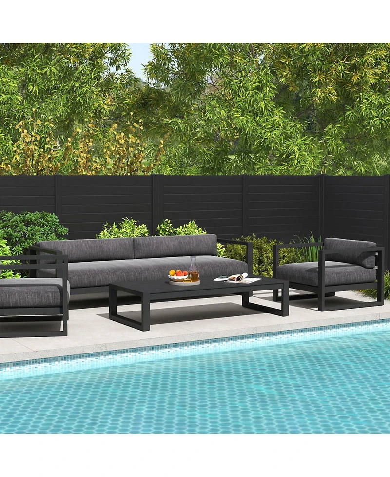 sumyeg Freestanding Air Conditioner Fence with Metal Ground Stakes