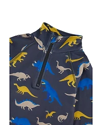 Deux par Deux Toddler Boy Two Piece Thermal Underwear Dinosaur Print