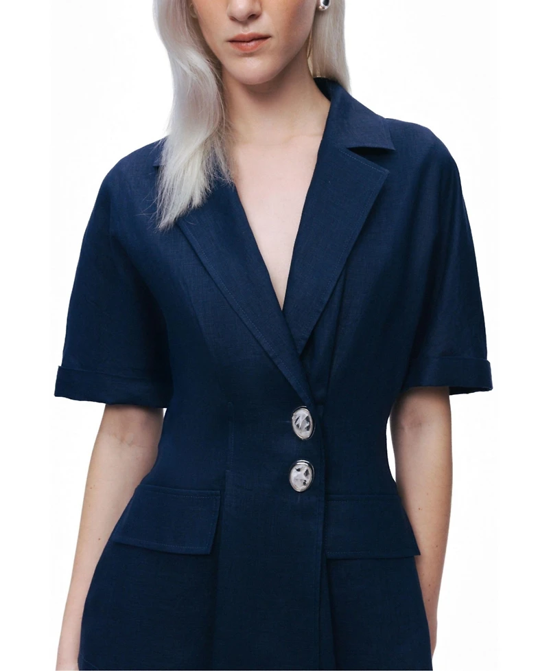 Nocturne Women's Short Sleeve Blazer Jacket