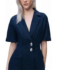 Nocturne Women's Short Sleeve Blazer Jacket