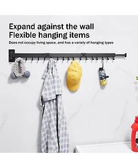 Xdovet Wall Mounted Retractable Clothes Drying Rack Collapsible