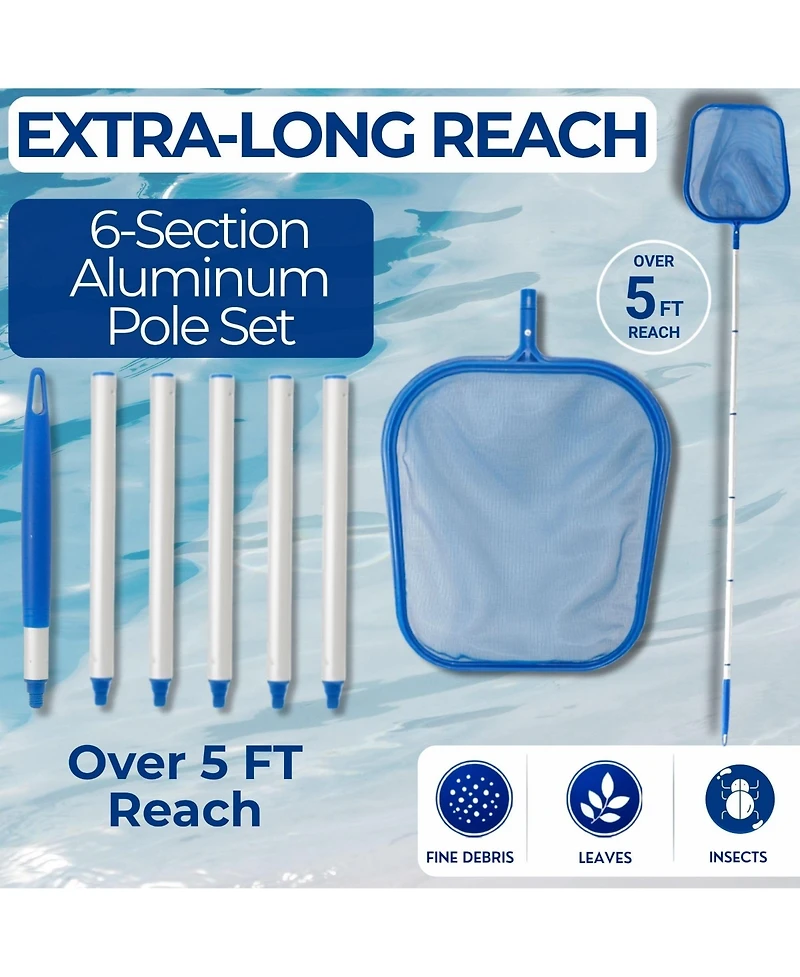 Xdovet Pool Skimmer Net with Extendable Pole
