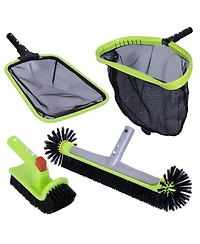 Xdovet Pool Cleaning Kit Skimmer Net Brush Head Scrub Brush