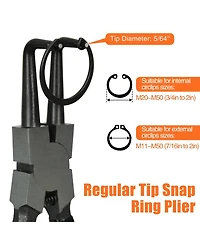 Xdovet Snap Ring Pliers Set Internal External Circlip Kit Straight Bent Jaw