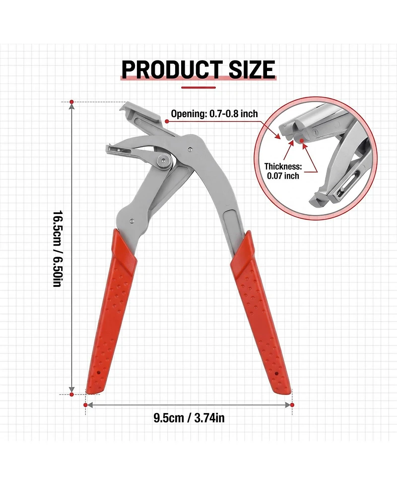 Xdovet Spring-loaded Clip Pliers Car Fastener Removal Tool