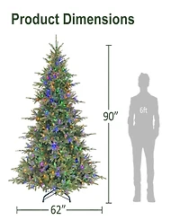 Puleo International 7.5" Pre-Lit Artificial Norwood Fir Tree