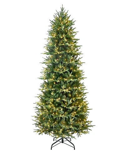 Puleo International 7.5" Pre-Lit Artificial Fraser Fir Slim Tree
