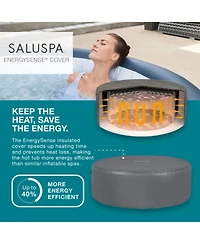 Bestway SaluSpa Milan AirJet Inflatable Hot Tub with EnergySense Cover, Blue