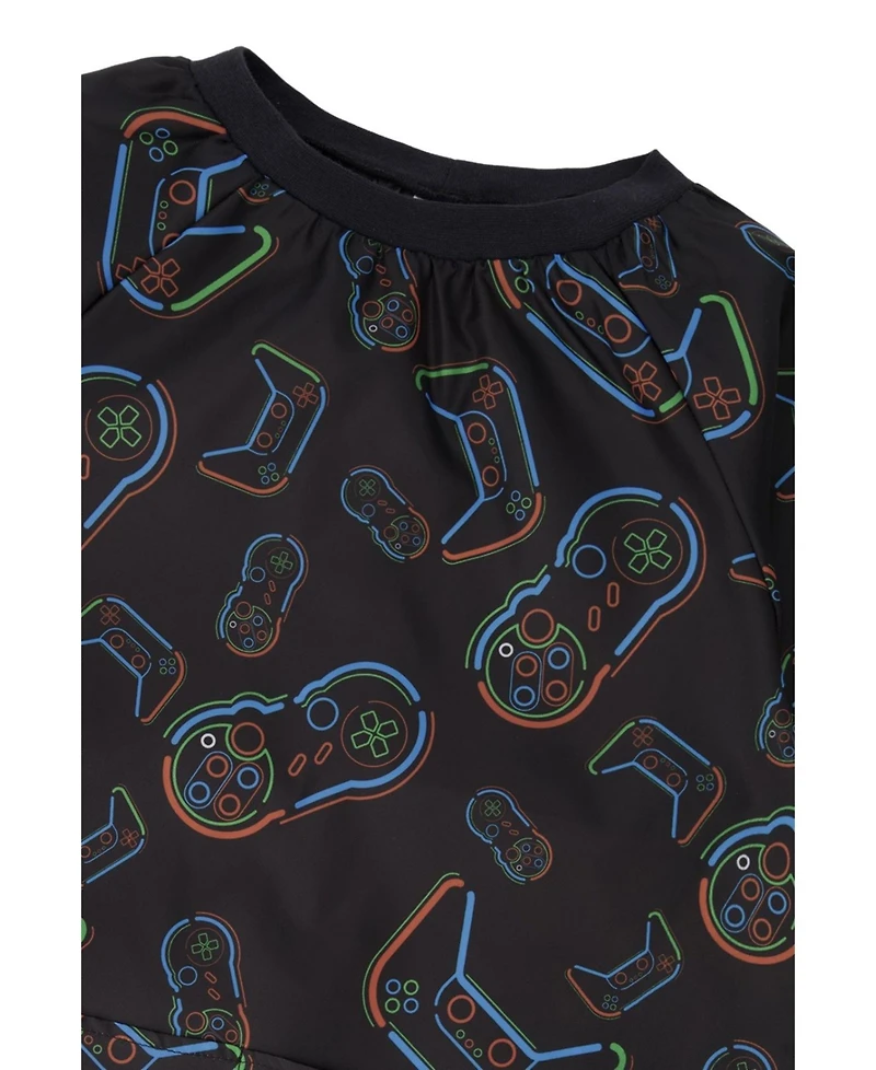 Deux par Deux Toddler Boy Dinos Creative Easy Wear School Apron