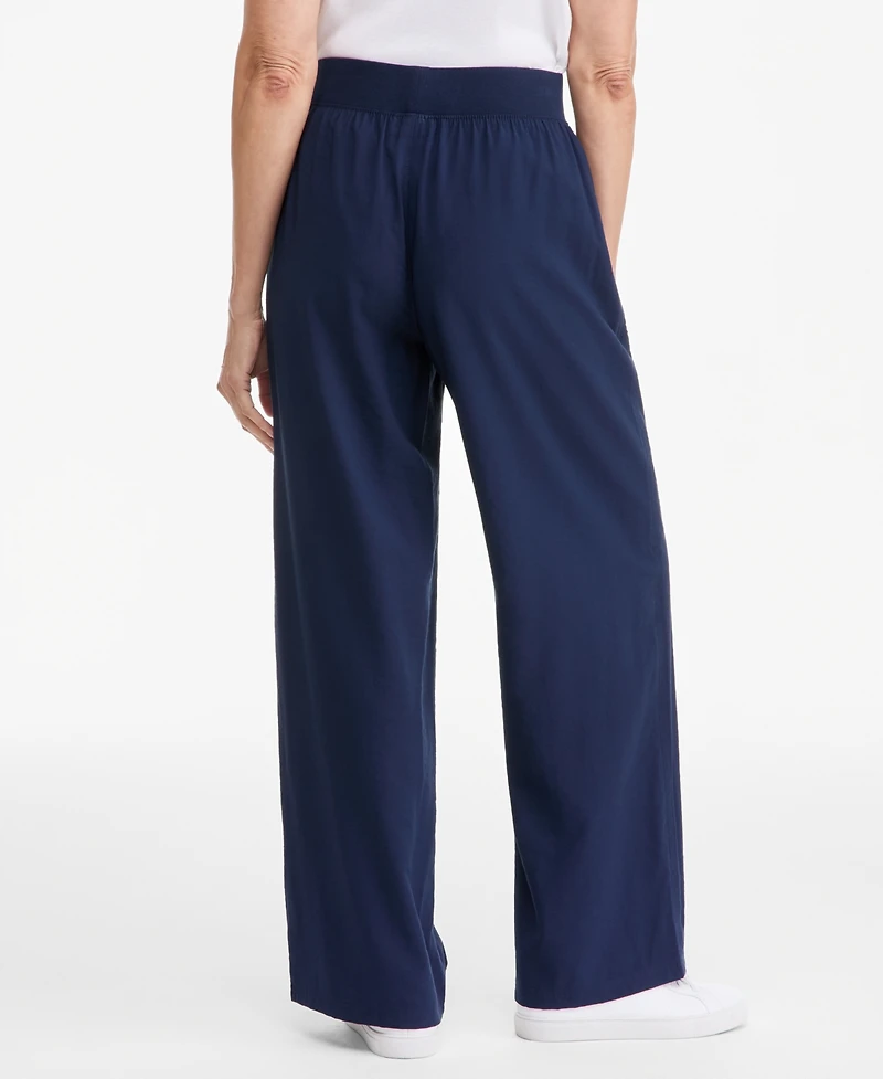 Style & Co Women's High-Rise Pull-On Wide-Leg Drapey Pants, Macy's Exclusive