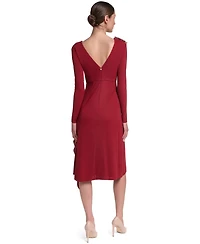 Halston Women's Boat Neck Jersey Dress