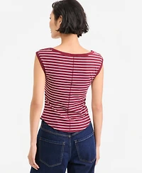 On 34th Women's Stripe Boat-Neck Tank, Created for Macy's