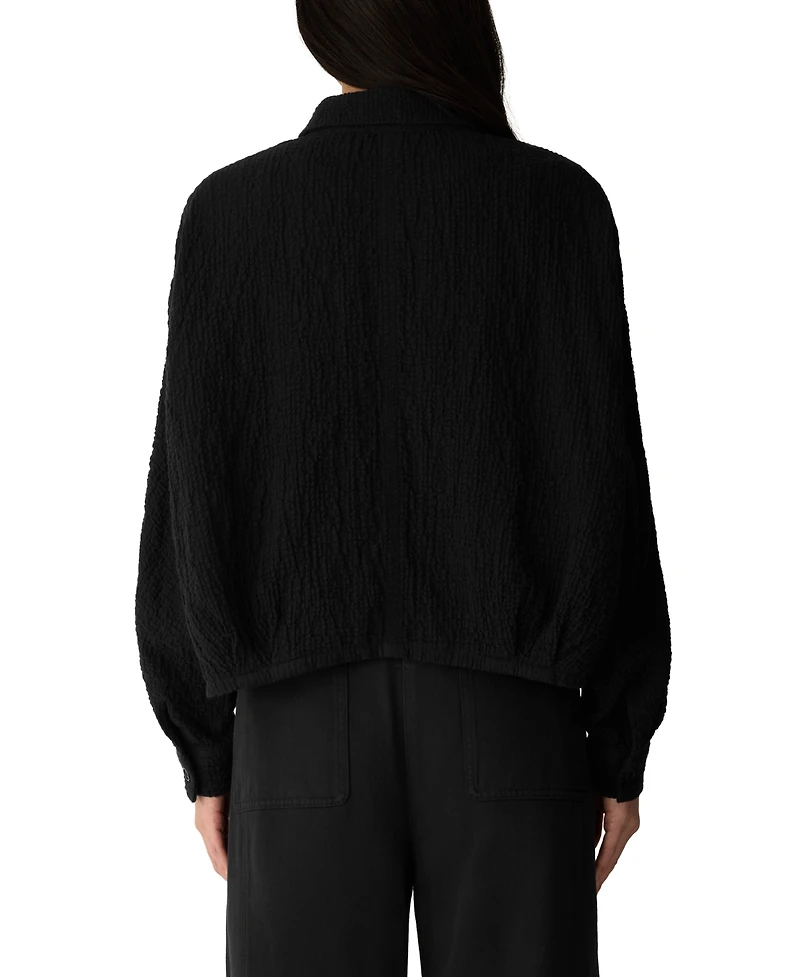 Eileen Fisher Women's Doubleweave Collared Neck Jacket