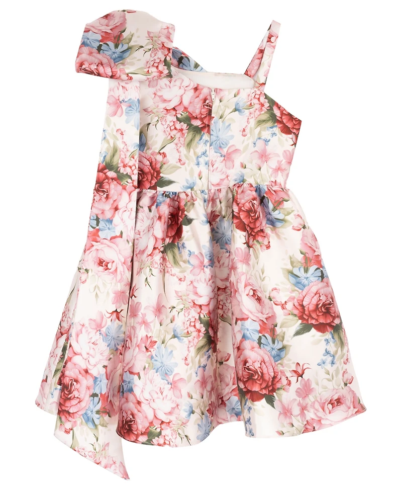 Rare Editions Girls' 7-16 Printed Mikado Dress