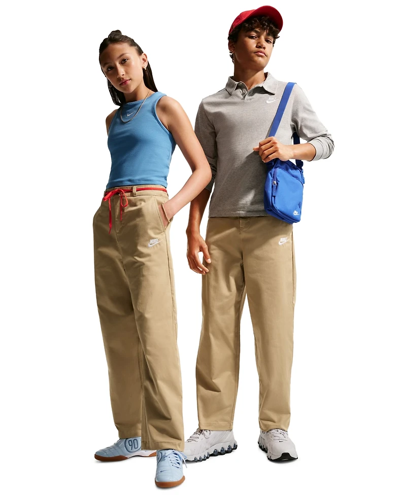 Nike Boys' and Girls' 7-20 Sportswear Club Woven Straight-Leg Pants