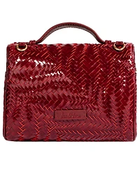Sam Edelman Charli Woven Leather Small Top Handle Crossbody Handbag