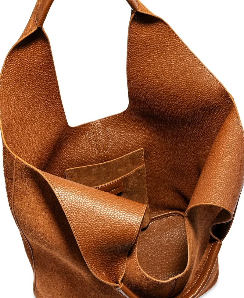 Sam Edelman Lucy Genuine Leather Buckle Extra-Large Tote Handbag