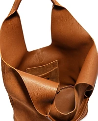 Sam Edelman Lucy Genuine Leather Buckle Extra-Large Tote Handbag