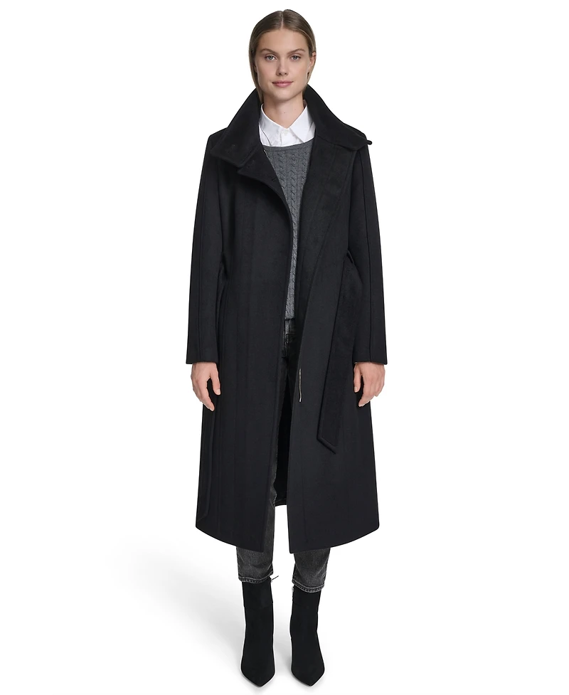 Cole Haan Women's Asymmetric Belted Wool Coat