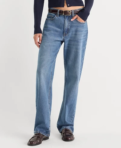 Good American Women's Mid-Rise Relaxed Jeans
