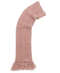Coach Chain Cable Knit Fringe Scarf