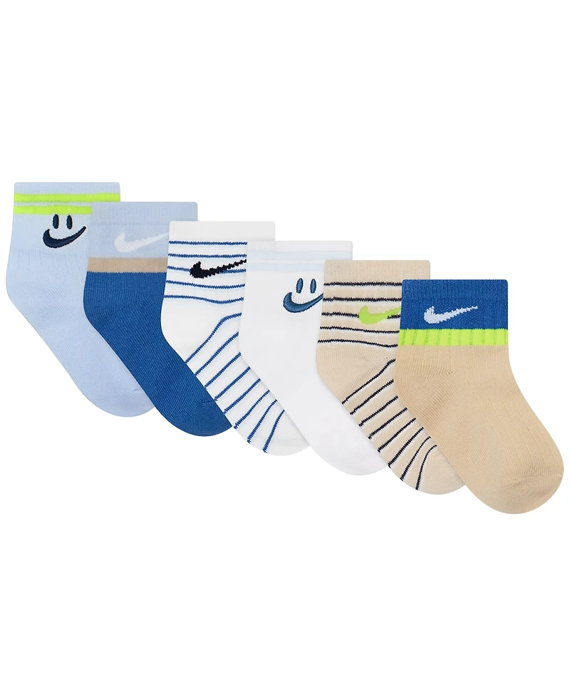 Nike Toddler Boys' 6M-4T Fashion Rib Socks, 6-Pack