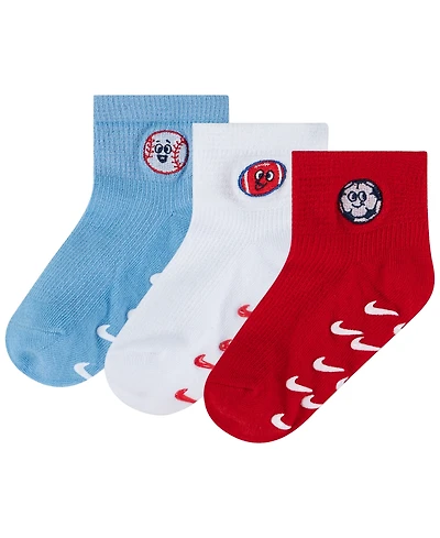 Nike Toddler Boys' 6M-4T Multisport Waffle Gripper, 3-Pack