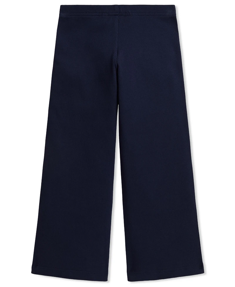 Polo Ralph Lauren Girls' 2T-6X Ribbed Wide-Leg Pants