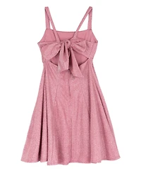 Rare Editions Girls' 7-16 Sherri Shine Tie Back Skater Sleeveless Dress