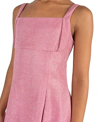 Rare Editions Girls' 7-16 Sherri Shine Tie Back Skater Sleeveless Dress