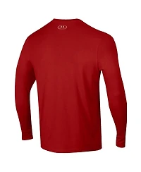 Under Armour Men's Red Wisconsin Badgers Cheesehead Bucky Long Sleeve T-Shirt