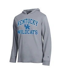 Champion Men's Heather Gray Kentucky Wildcats High Motor All-Star Long Sleeve Hooded T-Shirt